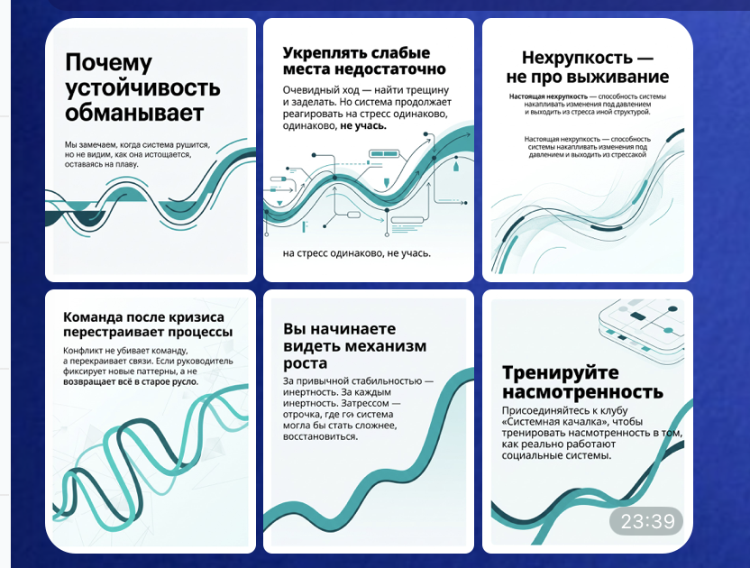 Готовая карусель из шести слайдов